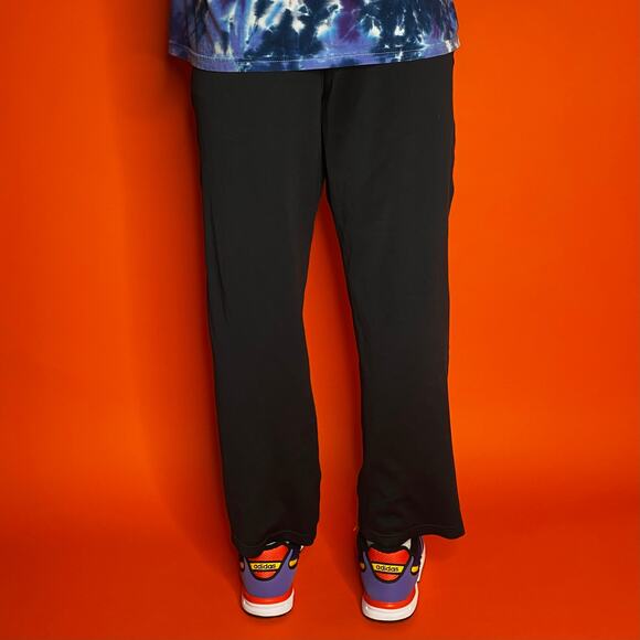 Under Armour Sweatpants Jet Black Cotton Grey Embroidered Logo Baggy Loose Fit - Picture 3 of 4